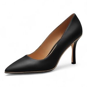 Coach Samantha Pump in Black Leather